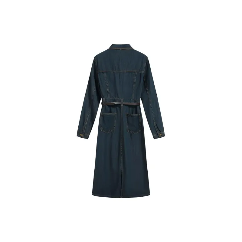 AHDO Long-Sleeved Dresses Women's Blue-1