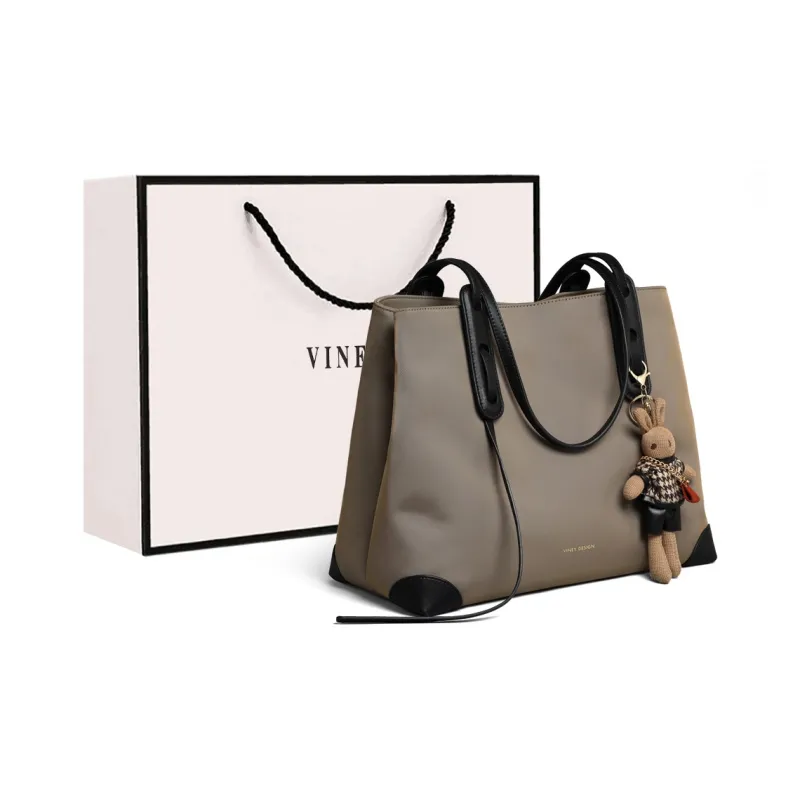 VINEY Oxford Tote Bag Shopping Bag Shoulder Bag Large Size Women's Multicolor-10