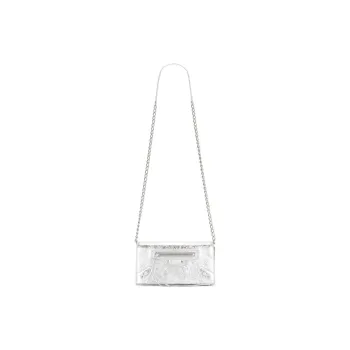 Balenciaga Zip Detailed Metallic Crossbody Bag