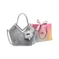 Gray with Charm-Shopping Bag