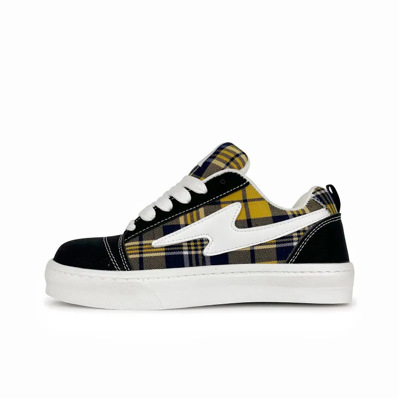 Rongchuan Low-Top Skateboard Shoes Unisex Black Yellow-1