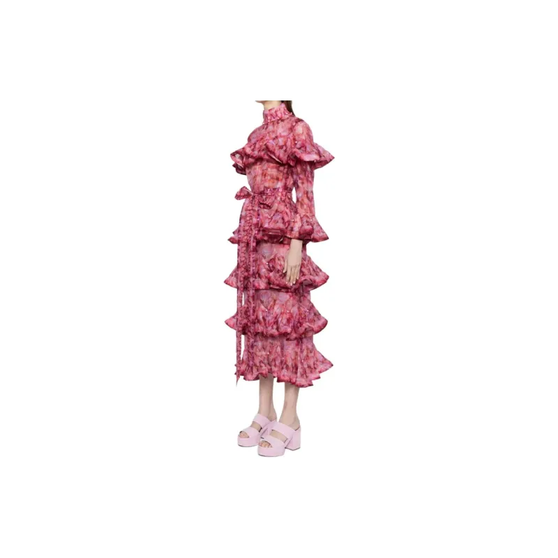 Zimmermann SS24 Long-Sleeved Dresses Women's Bubble Gum Pink-3