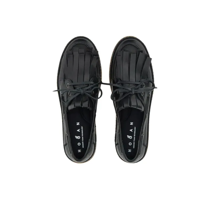 HOGAN H683 Casual Single Shoes 3cm Women's Black-4