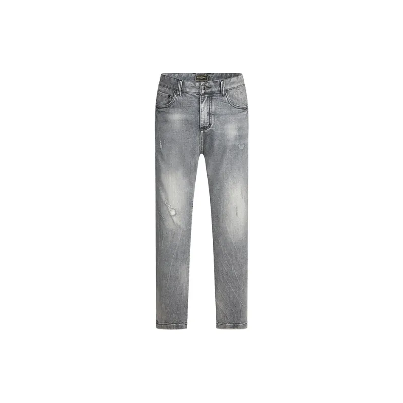 MANGANO Jeans Men Gray Brand Shopping Bag Included-0