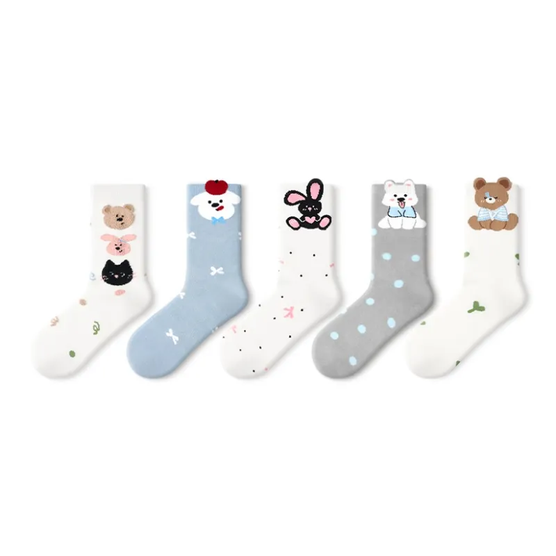 Primeet Mid-Calf Socks Women's 5 Pack-12