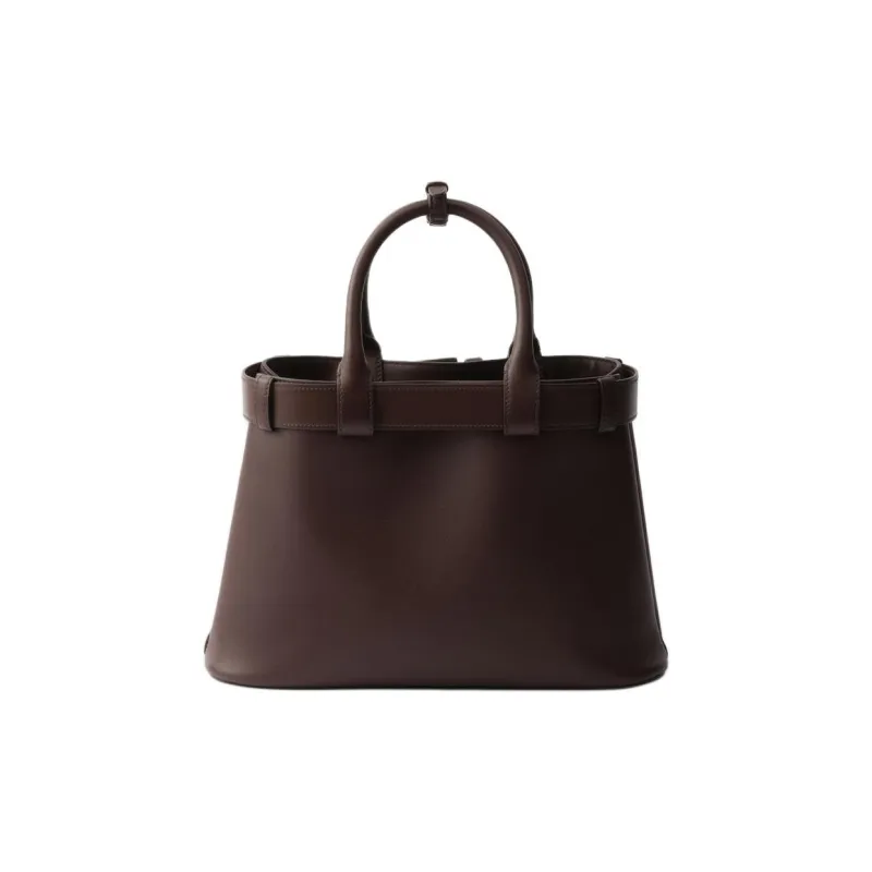 PRADA Cow Leather One Shoulder Handbags Small Size Women's Brown-2