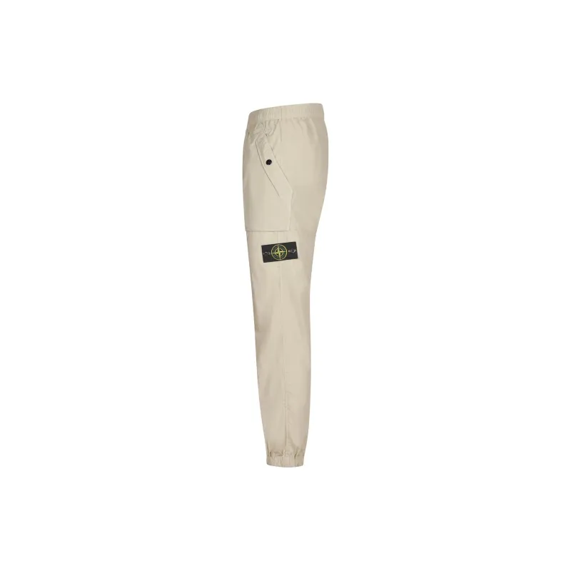 STONE ISLAND Logo Patch Elastic Waist Trousers-2