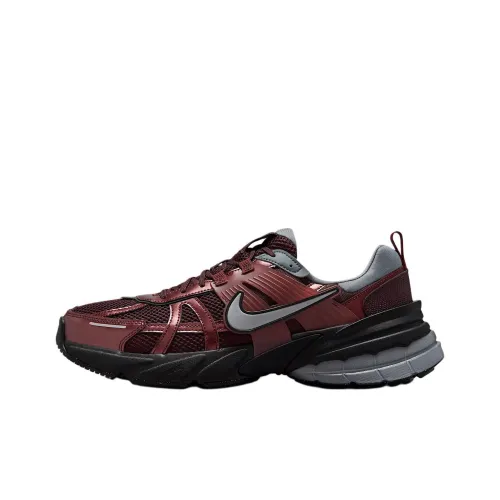 Nike V2K Run Anti Slip Wear Resistant Low Top Casual Running Shoes Men's Deep Red