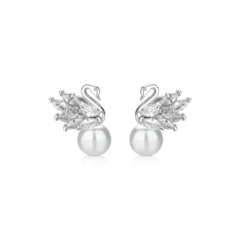 Kim Ka Fook S925 Silver Stud Earrings Women's