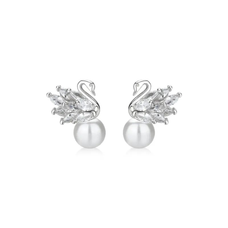 Kim Ka Fook S925 Silver Stud Earrings Women's-0