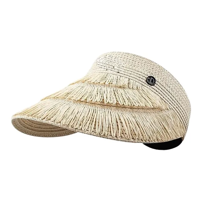 DZP Straw Woven Sun Protection Hats Unisex-6