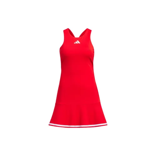 Adidas Chinese Tennis Team Olympic Series Sleeveless Dress Women's Light Scarlet