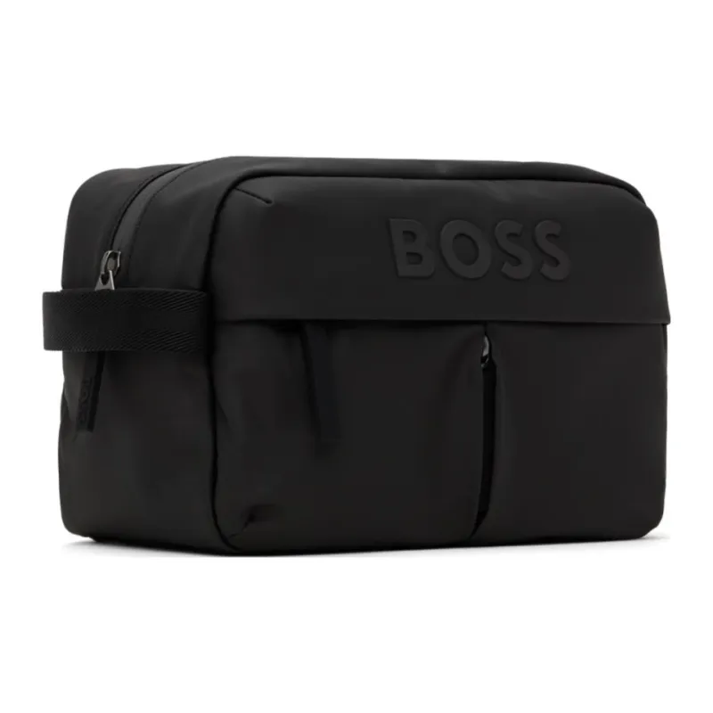 BOSS Coated Canvas Toiletry Bag Men's Black-1