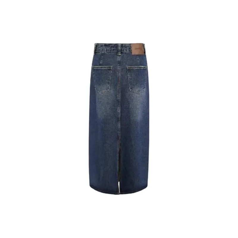 UR Denim Long Skirt Women's Blue-1