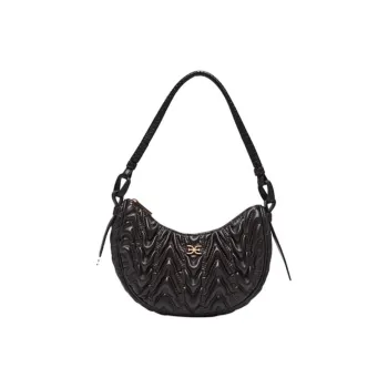 SAM EDELMAN PU Shoulder Bag Medium Size Women's Black/black-brown