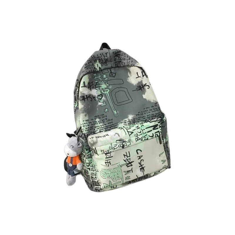 URBAN FOREST Nylon Backpack Regular Unisex Violet/Khaki/Green-4