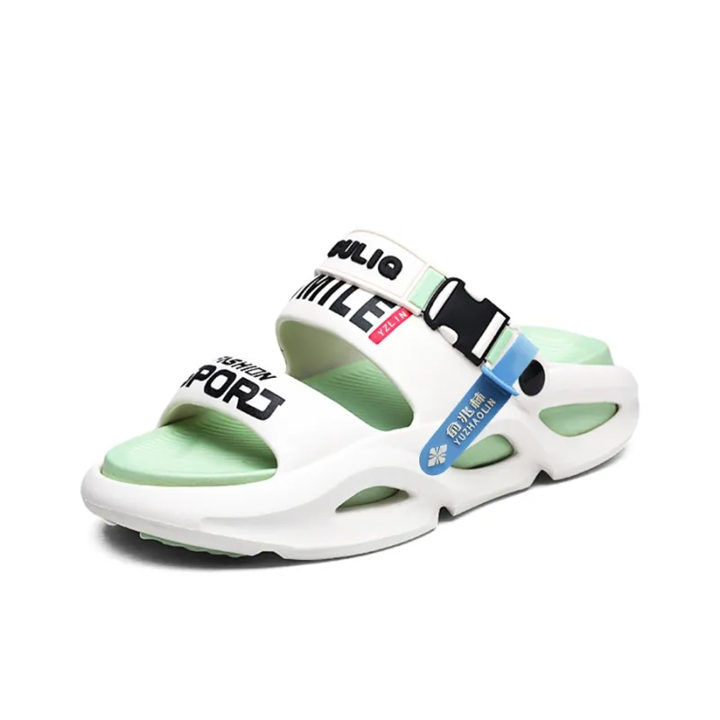 YUZHAOLIN EVA Cut Out Massage Slip Resistant Abrasion Resistant Quiet Slide Slippers Unisex-38