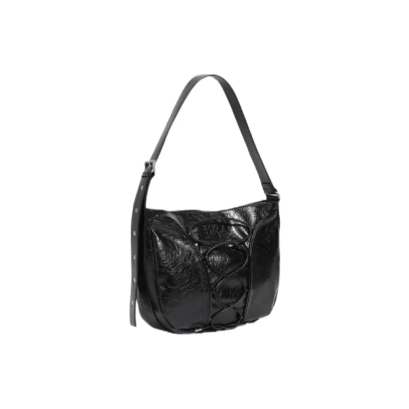 OCTSUI PU Shoulder Bag Women's Silver/Black/Ivory White-6