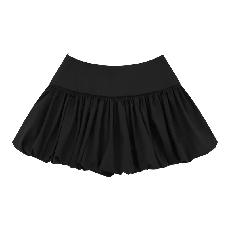 CUWU Casual Short Skirts Women's Black-1
