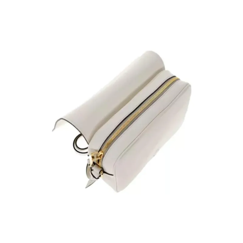 PRADA Leather Camera Bags Crossbody Bag Shoulder Bag Small Size Women's White-3