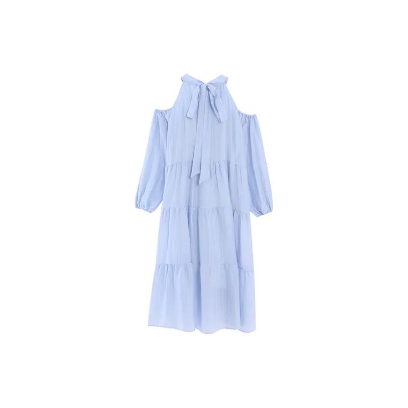 HAPG Long-Sleeved Dresses Women's Sky Blue-1