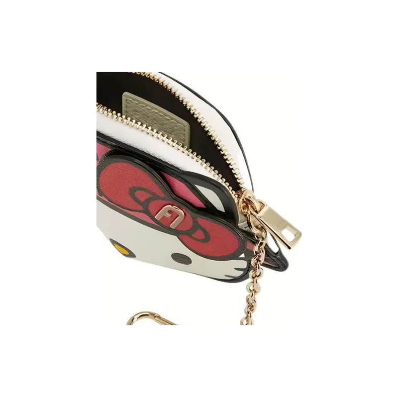 Furla Hello Kitty Collaboration Leather Coin Purse Women's Pink-2