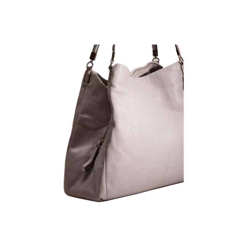 COACH Phoebe Leather One Shoulder Handbags Large Size Women's Ash Gray Birch Wood-3