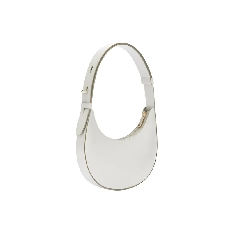 Furla Delizia Cow Leather Crescent Moon Bag Shoulder Bag Mini Women's Cotton Candy-1