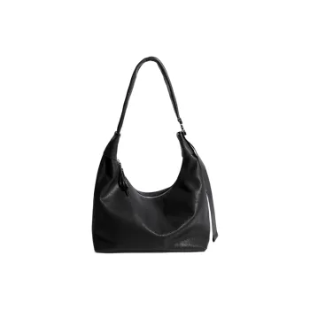 BEMIX PETS Top Grain Cow Leather Dumpling Bag Crossbody Bag Regular Men's Premium Black