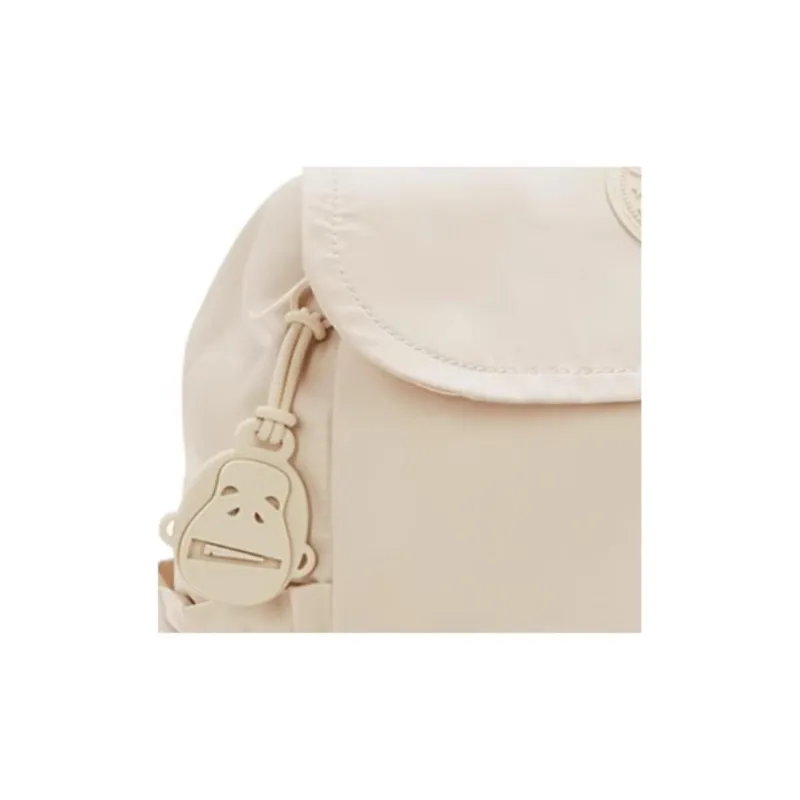 Kipling Polyester Backpack Medium Size Women's Simple Rose Pink/Simple Beige/Simple Black-4