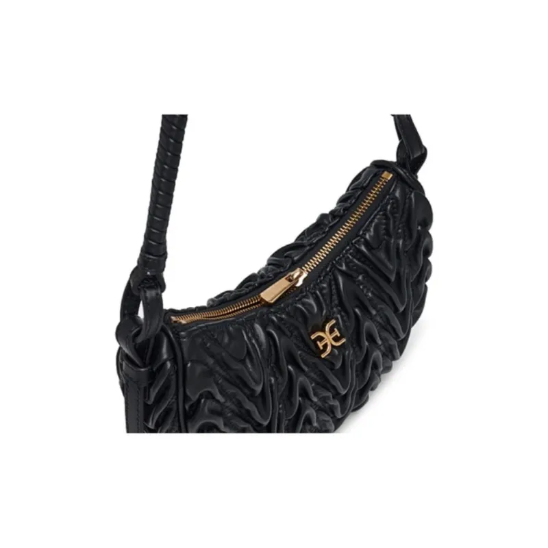 SAM EDELMAN PU Shoulder Bag Medium Size Women's Black/black-brown-4