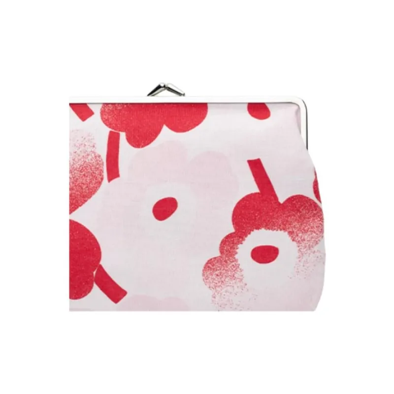 Marimekko Fabric Coin Purse Women's Red-1