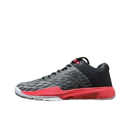 Anta Thompson KT Basketball Anti Slip Wear Resistant Low Top Basketball Shoes Men's Black Red