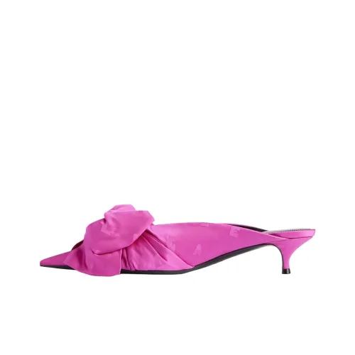 Balenciaga Knife Closed Toe Slippers 4cm Women's Pink