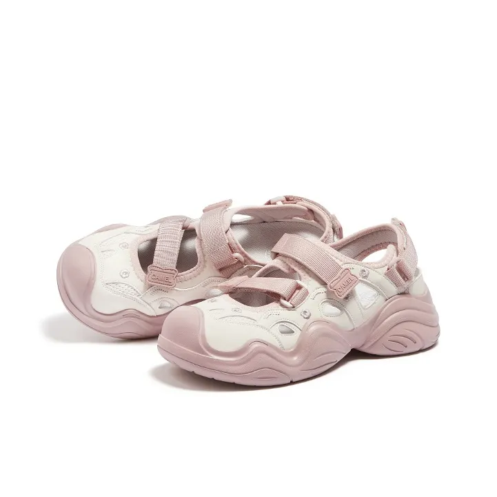 CAMEL Beach Sandals Women's Ecru, Beige/Pink, Beige/Black-8
