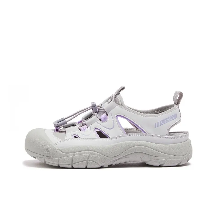 CAMEL Beach Sandals Women's Ecru, Gray/Purple, Beige/Pink, Ecru/Black-6