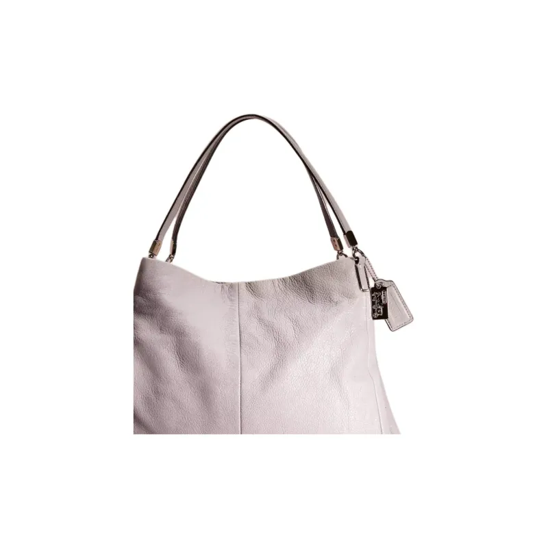 COACH Phoebe Leather One Shoulder Handbags Large Size Women's Ash Gray Birch Wood-2