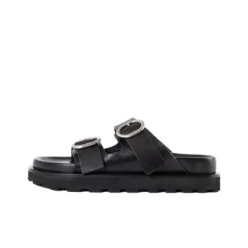 JIL SANDER Rubber Sole Abrasion Resistant Slide Slippers Women's Black