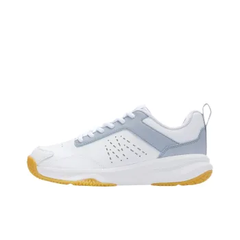 DECATHLON Anti Slip Wear Resistant Low Top Badminton Shoes Women's Light Silver White