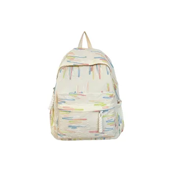 URBAN FOREST Nylon Backpack Regular Unisex Ecru/Black/Violet/Pink