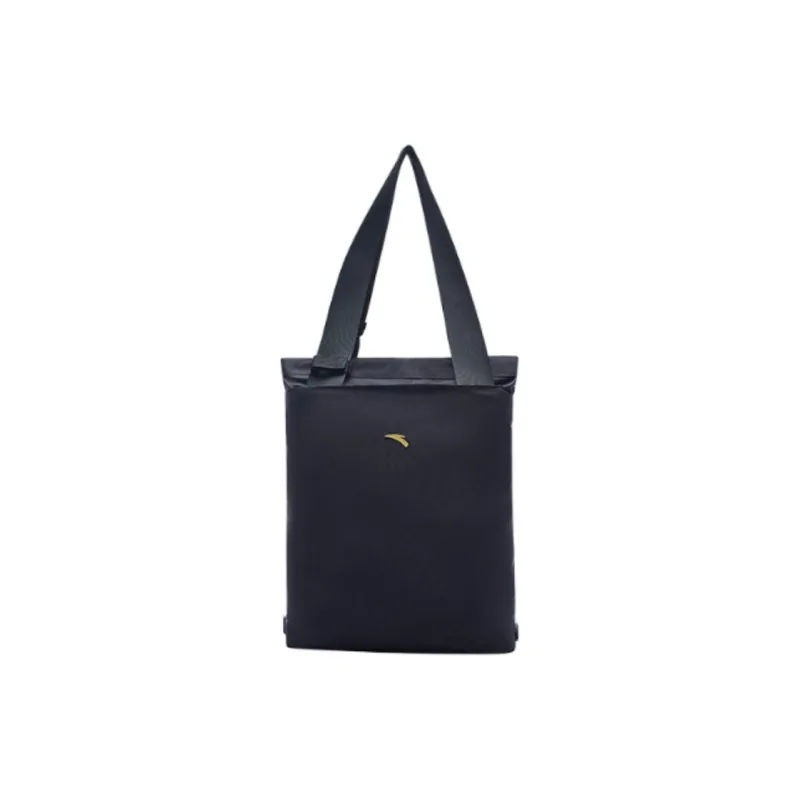 Anta Irving Series Nylon Tote Bag Shopping Bag Handbag Shoulder Bag Unisex Black-2