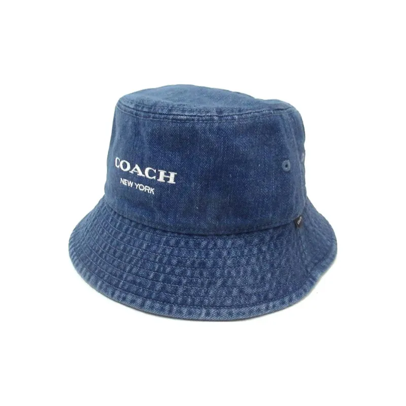 COACH Cotton Bucket Hats Unisex Blue-0