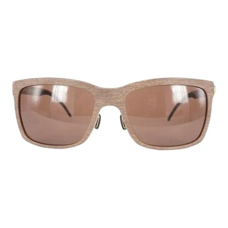 Mercedes Benz Metal Square Sunglasses Men's Brown-1