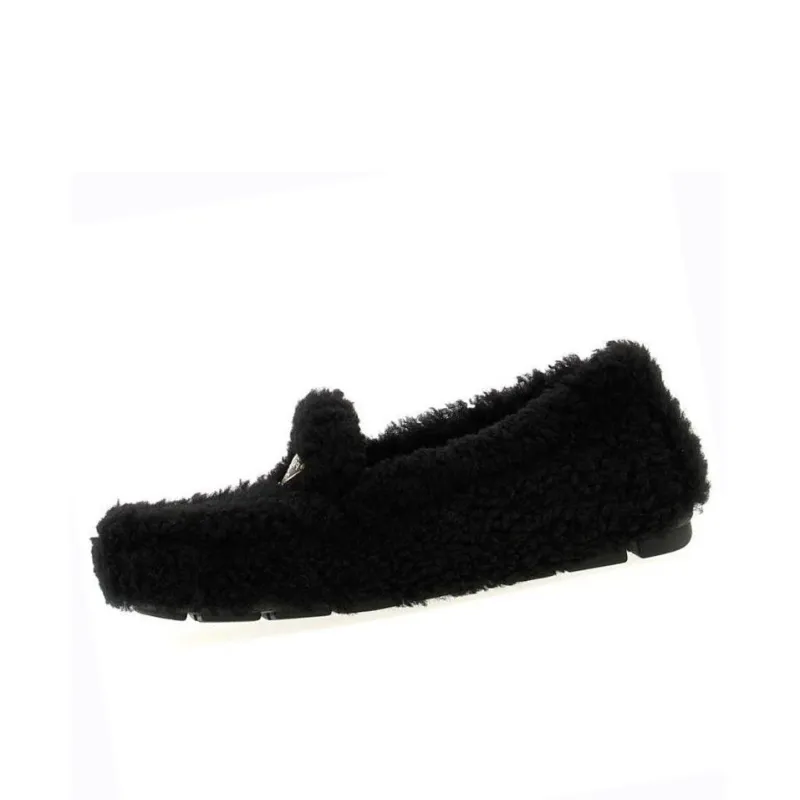 PRADA Triangle Loafers Women's Black-0