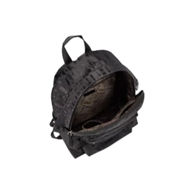 ELLE Fabric Backpack Large Size Women's Black-3