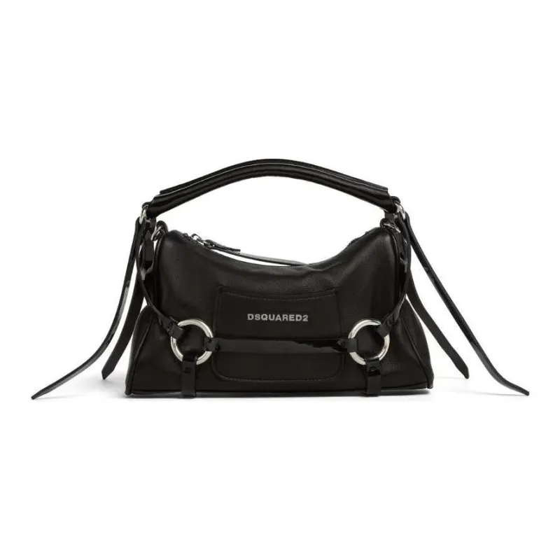DSQUARED 2 Lambskin One Shoulder Handbags Women's Black-0