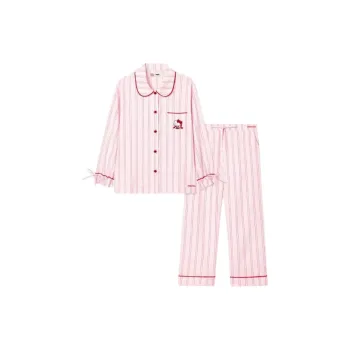 THE BEAST x Hello Kitty Pajama Set Women's Pink Stripes