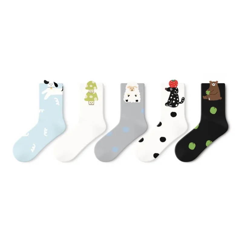 Primeet Mid-Calf Socks Women's 5 Pack-33
