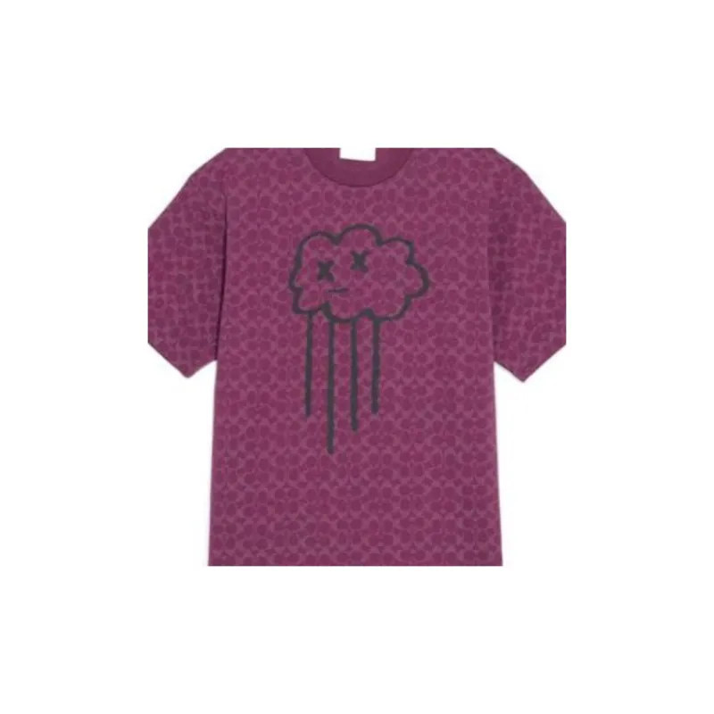 COACH T-Shirts Men Garnet Red-4