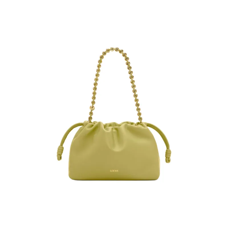 LOEWE Sheepskin Handbags Clutches Medium Size Women's Light Moss Green-1